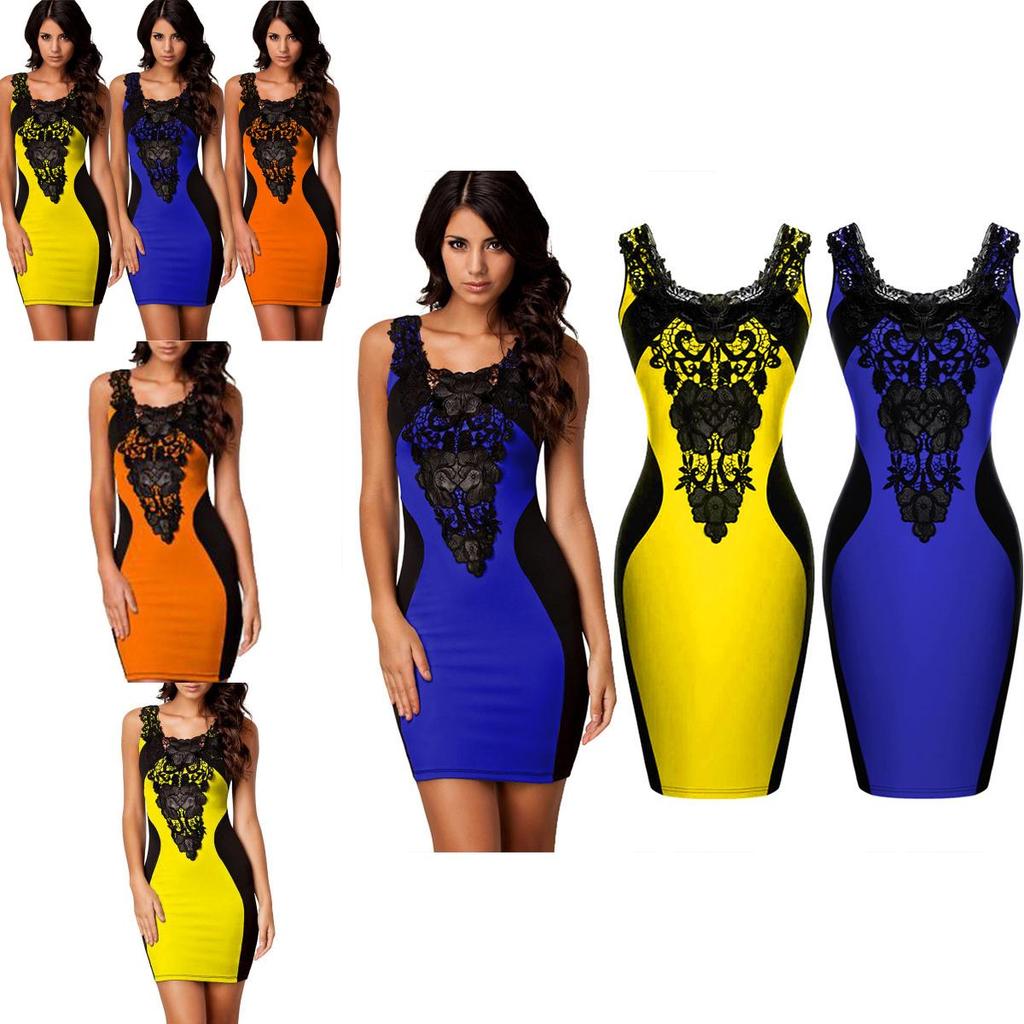 Элегантно Спроектированное Женское Платье Мини-платье для Женщин с Сексуальными Кружевными Деталями