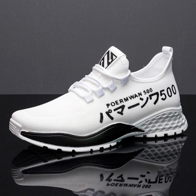 Модные мужские кроссовки с дышащей сеткой, спортивная мужская обувь для бега, трендовые теннисные мужские кроссовки, легкие повседневные прогулочные туфли на платформе