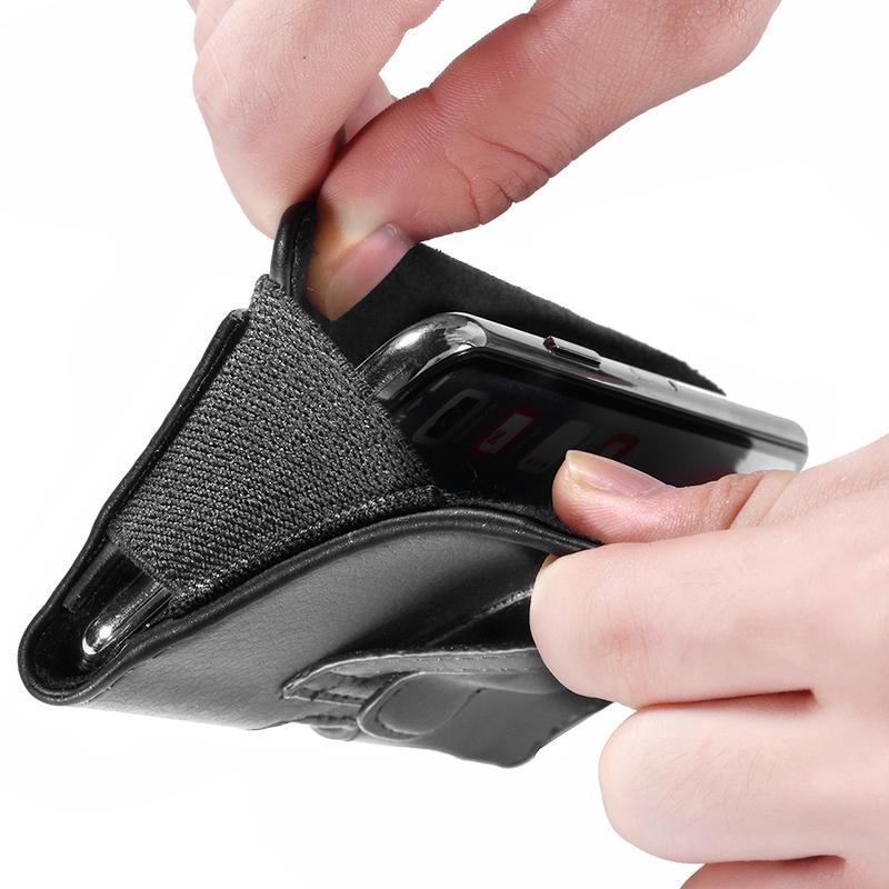 Waist Bag Travel Hiking Mobile Phone Case Cover Genuine Leather Phone Belt Pouch Purse Card Pack