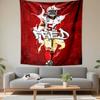 "Football Player Artwork Red Patterned DesignPatterned tapestry for bedroom and living room home decor
