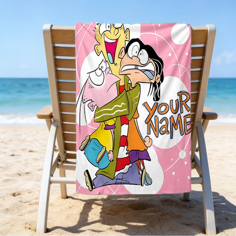 Custom Name Beach Towel Ed Eddy Mystery Beach Towel, Soft Microfiber, Gift for Her/Him, Birthday, for Pool, Beach, Travel, Fan gifts