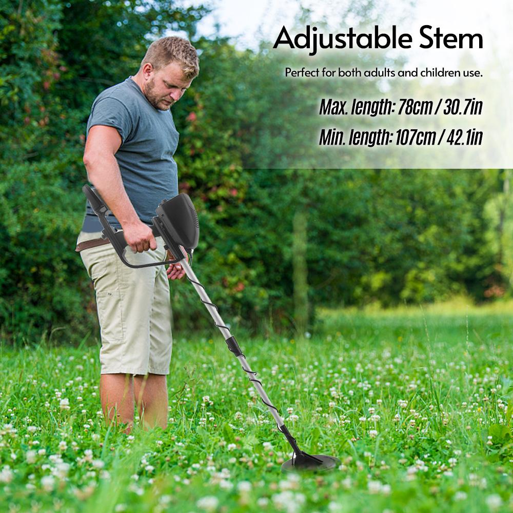 Metal Detector Finder High Accuracy Gold Metal Detectors 6.5"" Waterproof Search Coil, All Metal &