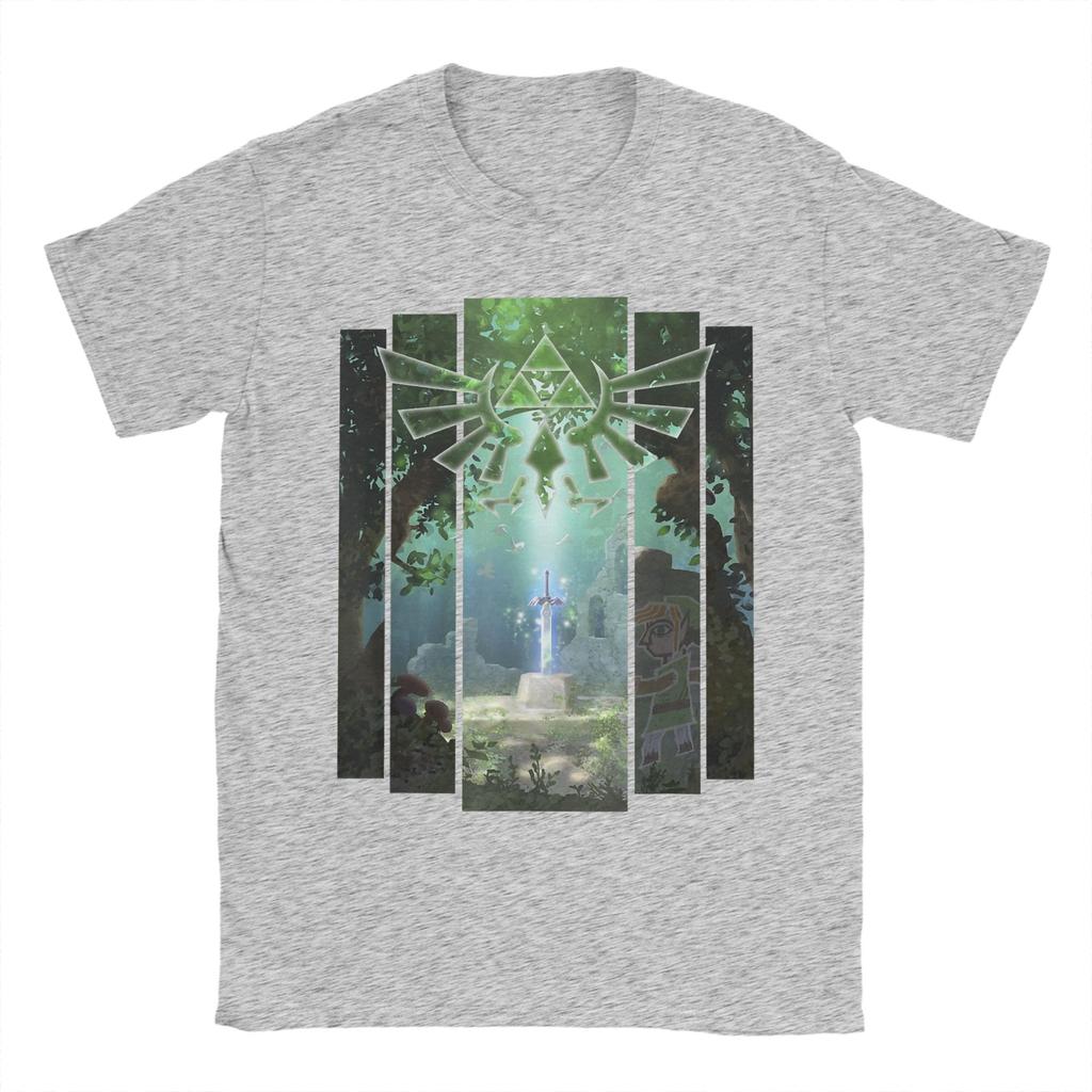 Zeldas The Master Sword Lost Woods T Shirts for Unisex Pure Cotton Cool TShirts Round Neck Tees Short Sleeve Clothing Unique