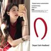 French Red Satin Headband 2025: Stylish Travel Face-Washing Hair Accessory