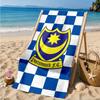 Ports Fc Crest Printed Microfiber Beach Towel, Soft And Absorbent, Quick-Dry, Ideal for Summer Travel, Beach Essential, Swimming Pool