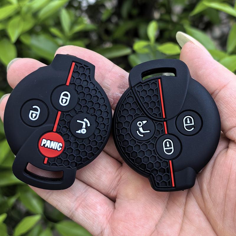 Silicone Car Key Case Cover Shell for Benz Brabus 451 for Benz Smart 450 City Coupe Cabrio Crossblade Fortwo Roadster K Forfour BX5