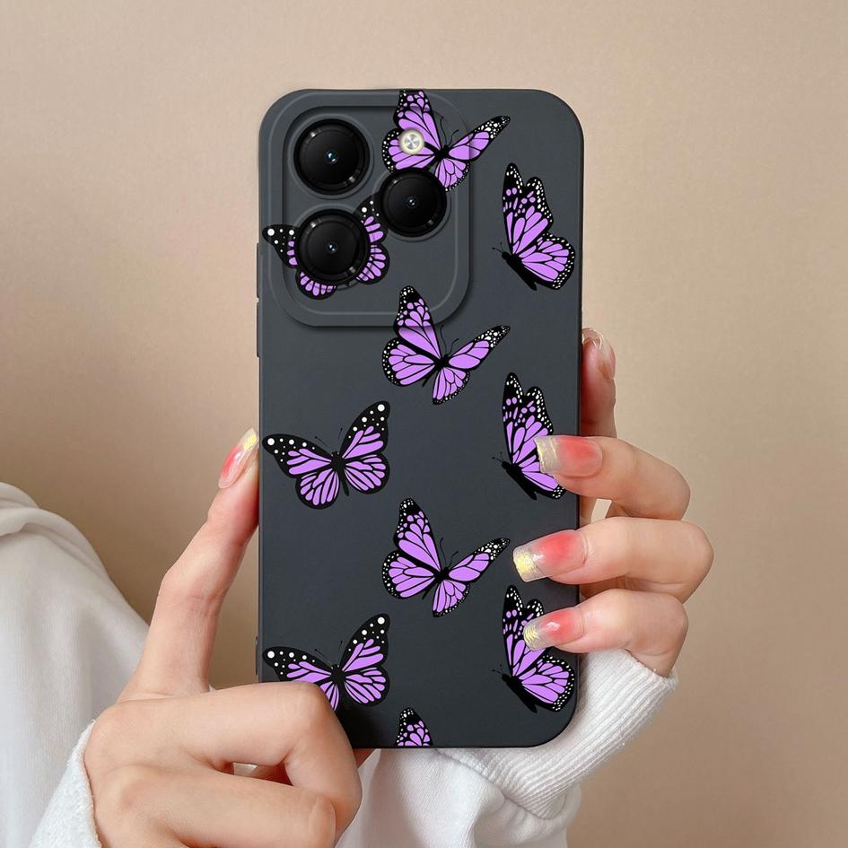 Для Infinix Hot 40 Smart 8 Note 40 Pro + GT 20 Pro задняя крышка чехол из жидкого силикона Pretty Sunflower Daisy супер противоударные чехлы для телефонов для Itel S24 Capa