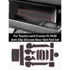 Anti-Slip Silicone Door Slot Pad Set For Toyota Land Cruiser FJ 2026,Groove Storage Liner Cup Holder Mat Car Interior Protector