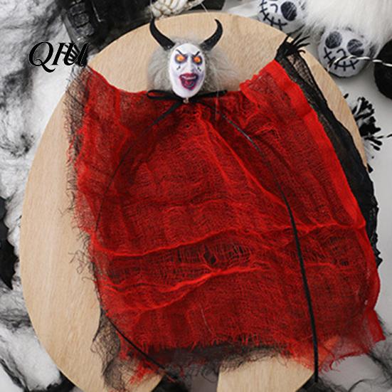 Horror Haunted House Props Halloween Hanging Ghost Decoration, Spooky Scary Gauze Outdoor Porch Eaves Decor for House, Indoor Party Themed Photography