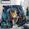 Beagle Hound pattern Flannel Blanket, High quality Comfortable for All Seasons, Home Decor, Warmth and Comfort, Perfect for Gifts.