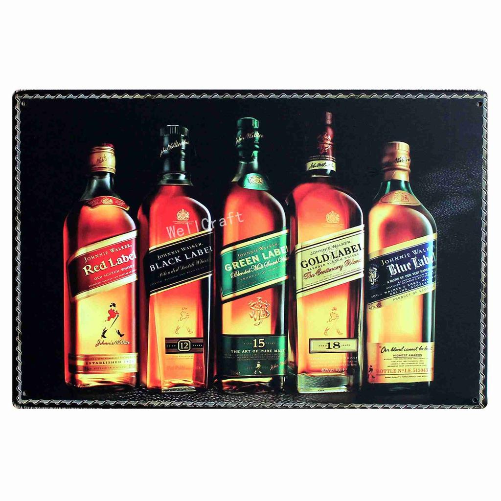 [ WellCraft ] johnnie whisky Metal Sign Wall Plaque Painting FG-237