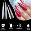 240Pcs XL Stiletto Nail Tips Clear Fake Nails Extra Long Stiletto Nail Full Cover Artificial Fingernail Extension Tool