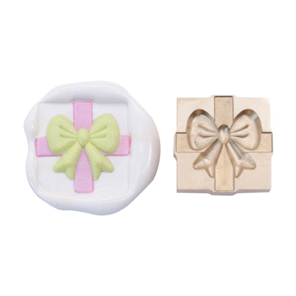 Special-shaped Seals Head Retro 3D Embossed Stamp Heads DIY Gold-plated Brass Fire Paint Seal for Wedding Invitation