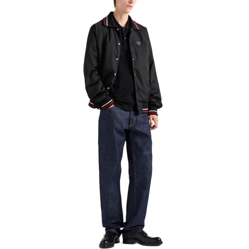 PRADA SS25 Polo Shirt Men's Black UJN765-1ZMI-F0N98-S-NOO