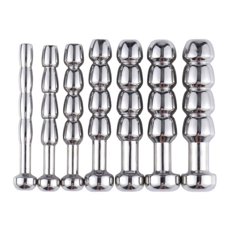 Набор уретральных зондов из хирургической нержавеющей стали с градуированными размерами для взрослых мужчин