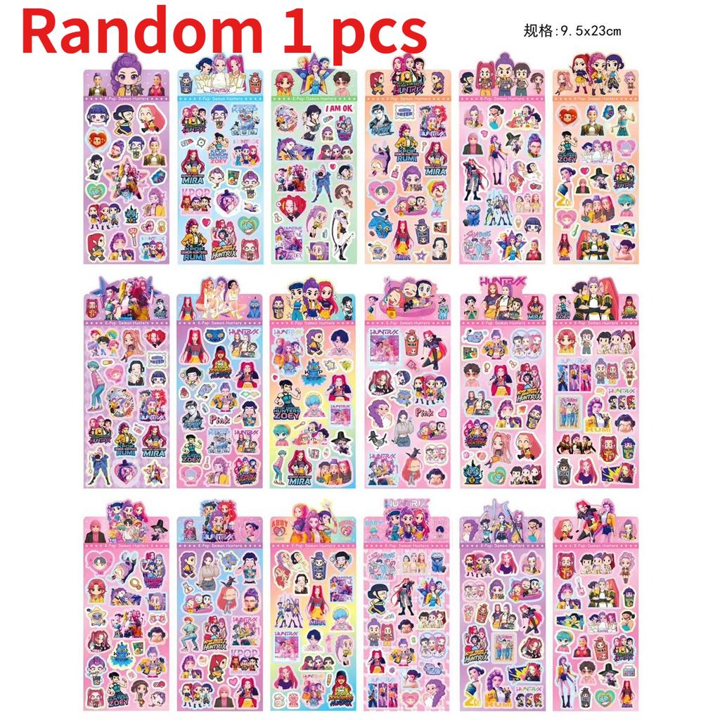 20pcs K-Pop Demon Hunters Laser Stickers Anime &Cartoon Style,Cute & Creative Stickers for School Supplies and Home Decoration