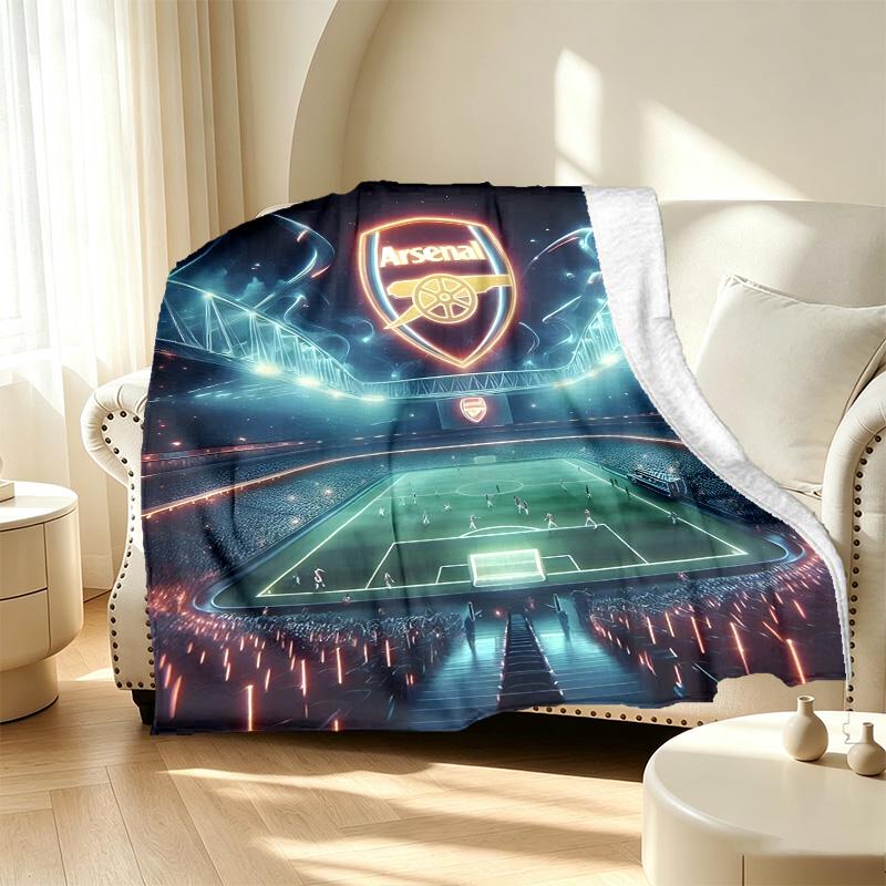 football team F.C Pattern Blanket for Home Decoration, Bed, Sofa, Car Travel, Camping, Suitable for All Seasons, Birthday Christmas Gift