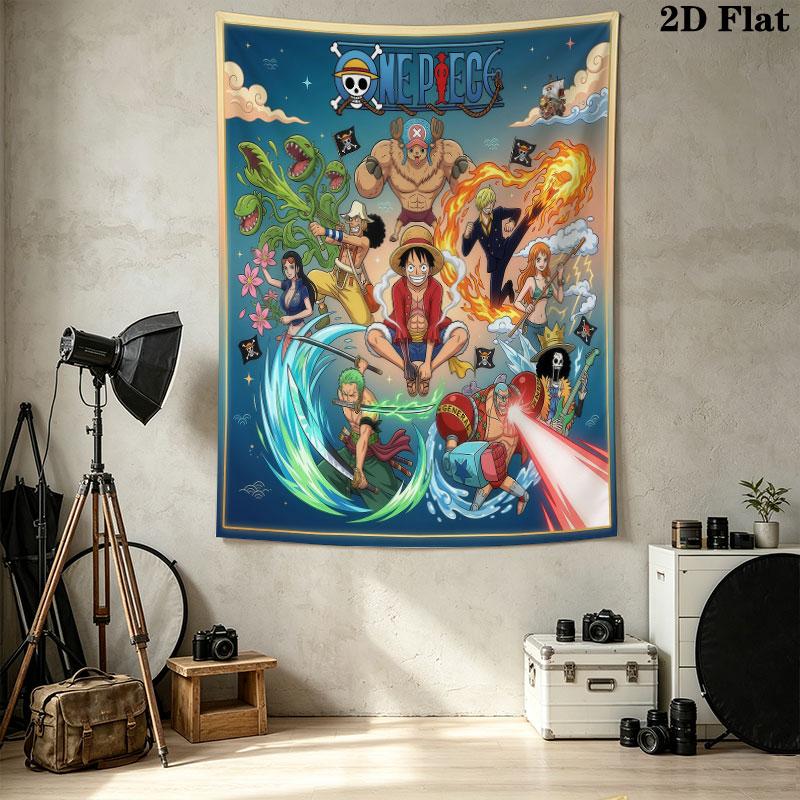 Настенное панно One Piece Эстетичное настенное украшение Печатная тканевая покрывало Декоративные панно для спальни гостиной Домашний декор