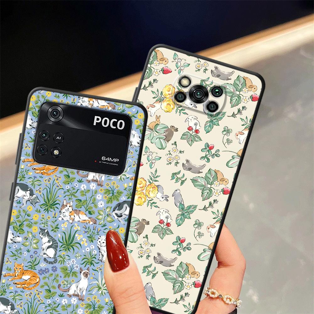 Мультяшный Цветочный Животный Чехол для Xiaomi Poco F8 C61 F3 M3 M4 M7 Pro F1 C71 C50 C75 X3 X4 X5 X7 Pro M5 Funda Чехол для Телефона