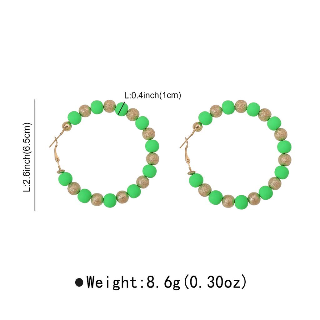 Модные серьги из разноцветных глиняных бусин, сладкие серьги цвета конфет CCB