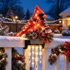 Winter Home Entrance Decorations Glow Snowman Icicle Light Decor, Christmas Outdoor Decorations, Hanging Illuminated Holiday Figurine LED Lights