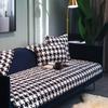 Winter Thickened Houndstooth Short Plush Sofa Cushion Winter Fabric Non-slip Sofa Cover Cover