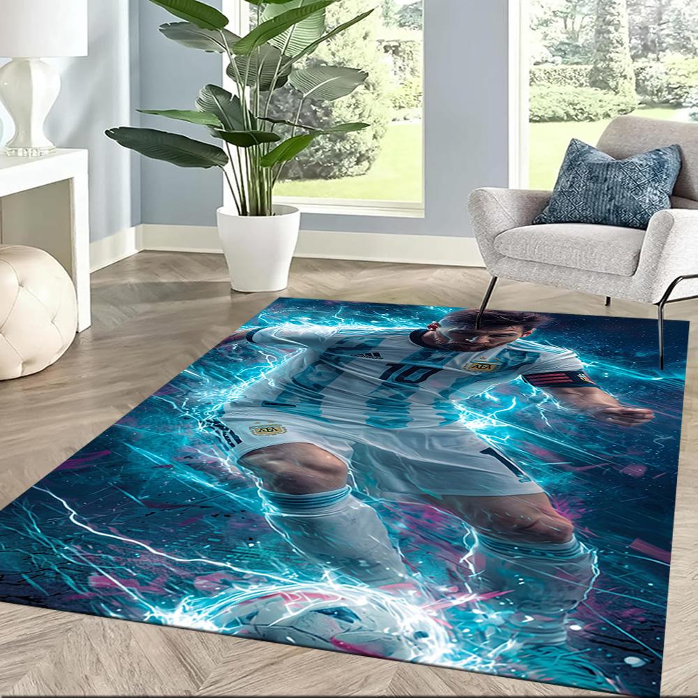 Messi 211 Floor Mat Design for Balcony Foyer Game Room Kitchen Antislip Carpet Decorate Offices Spiritual Gift