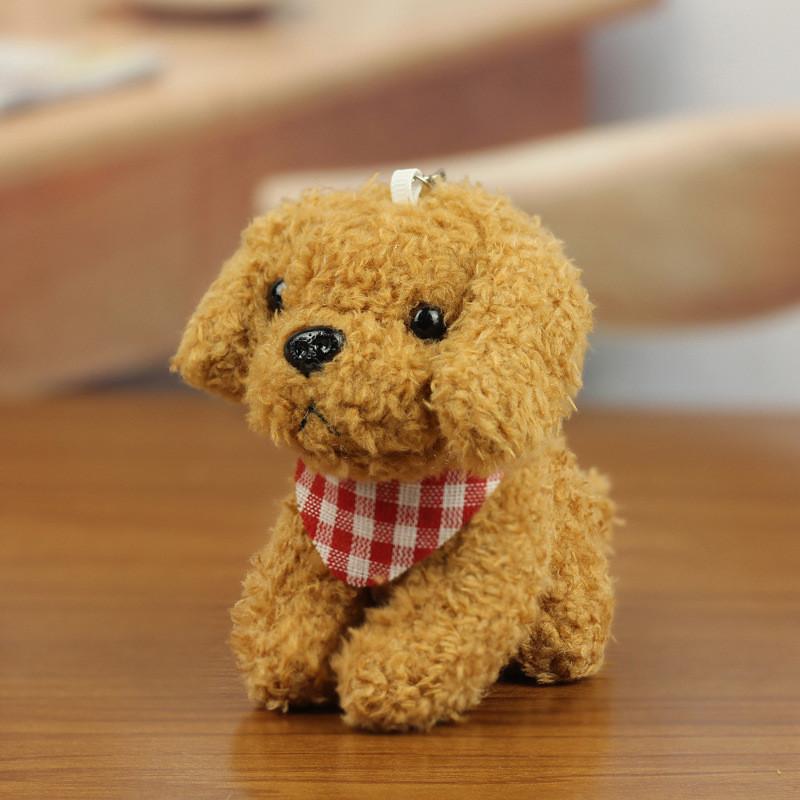 Soft Fluffy Teddy Dog Plush Toy Keychain Perfect For Backpacks And Gifts