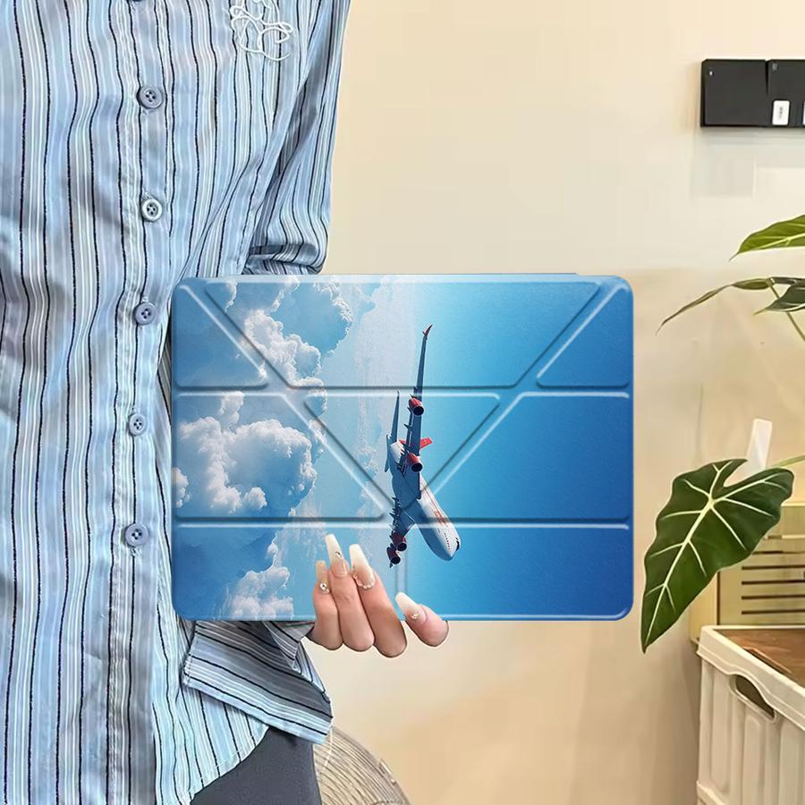 Чехол для планшета для iPad Pro 11-го 10-го 9-го 8-го 7-го 12,9 дюйма Air 4 5 M3 M2 1 2 M4 11 дюймов Mini 6 7 Pro 2025 Держатель Чехол Облачное Море Струйный
