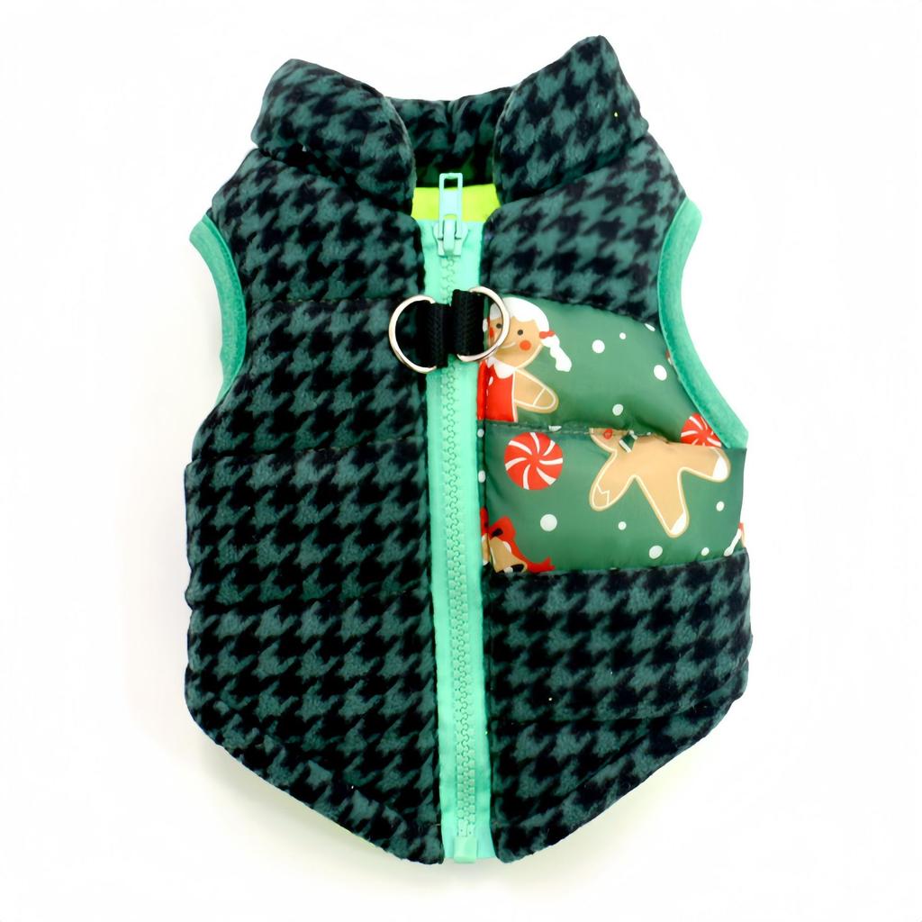 New Winter Plaid Fleece Pet Dog Cat Coat, Thickened Warm Puppy Clothes for Bichon Frise Chihuahua