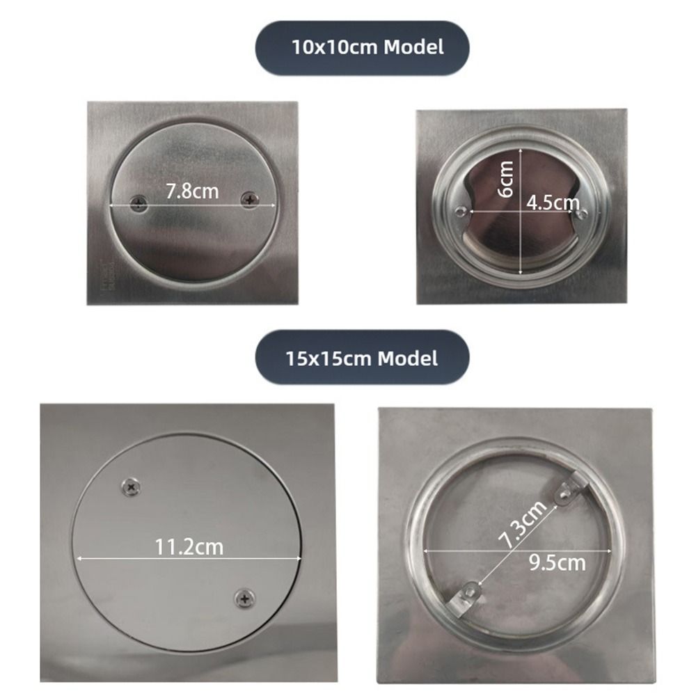 Stainless Steel Shower Floor Drain with Cleaning Port Drainage Port  Ground Drainage
