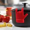 Silicone Pot Lid Lifter Spill-Proof Steam Release Pan Pot Lid Lifter Cute Anti-Spill Lid Assistant for Kitchen Cooking