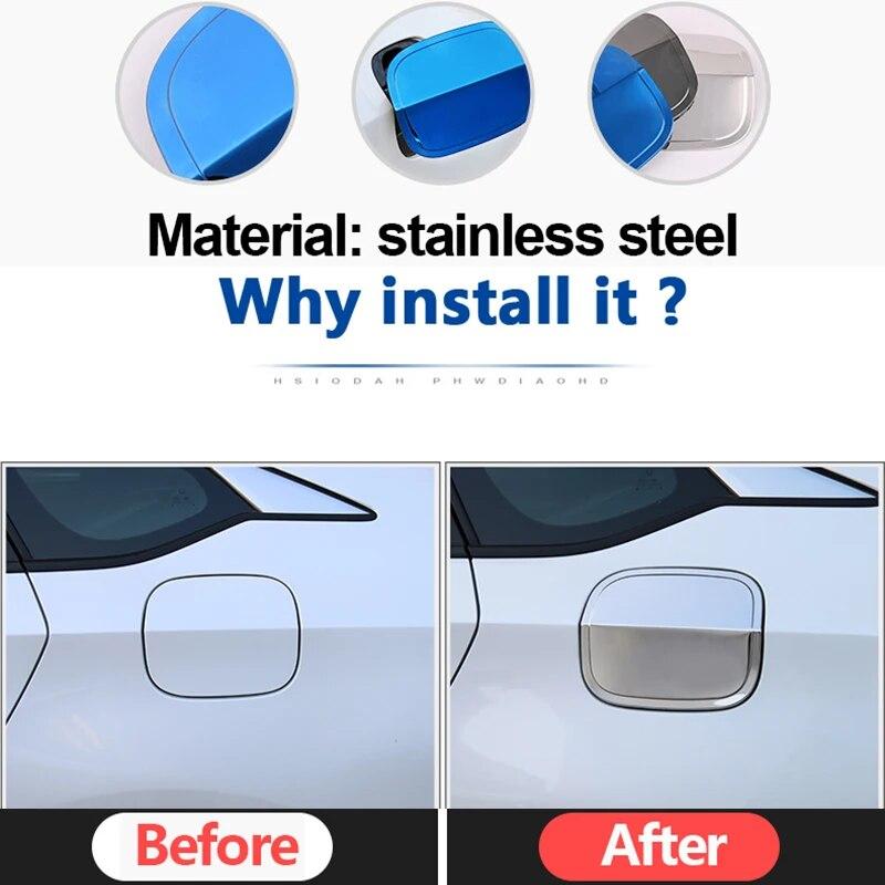 Stainless Steel Exterior Car Oil Fuel Tank Cover Trim Sticker Case For Honda Accord X 10th 2018 2022 Accessories