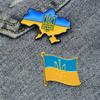 Brooches Ukrainian Flag Pins Zinc Zinc Alloy Ukrainian National Pins Ukraine Brooches  Jewelry