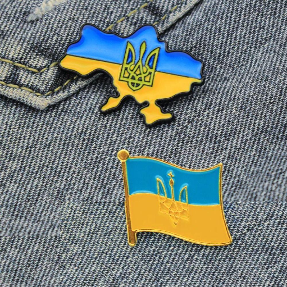 Brooches Ukrainian Flag Pins Zinc Zinc Alloy Ukrainian National Pins Ukraine Brooches Jewelry