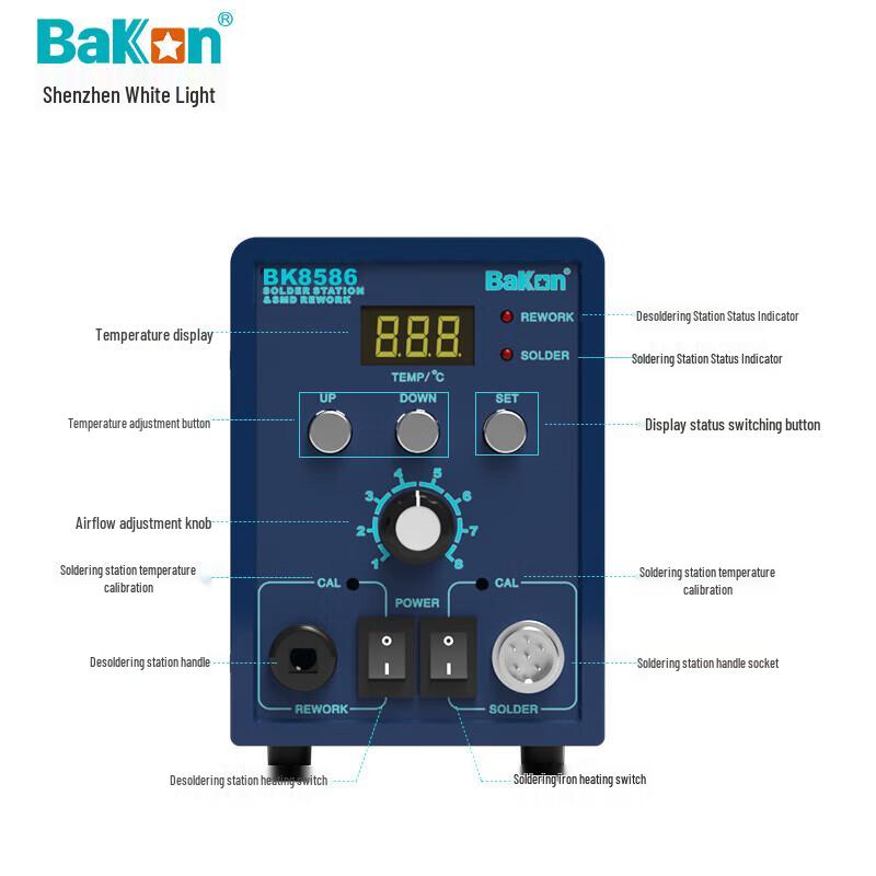Bakon 760 Вт Умная термовоздушная паяльная станция и паяльник
