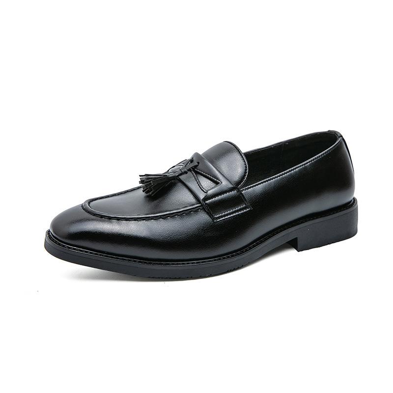 Мужская обувь мужская британская повседневная модная деловая обувь из маленькой кожи корейская версия с бахромой персонализированная обувь для ног кожаная обувь мужская