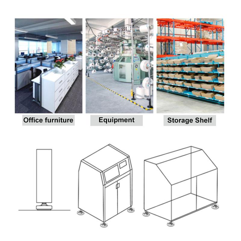 4 шт., нескользящая балансировочная чашка для ног из нержавеющей стали, регулируемая сверхмощная фиксированная ножка для промышленного оборудования, мебели