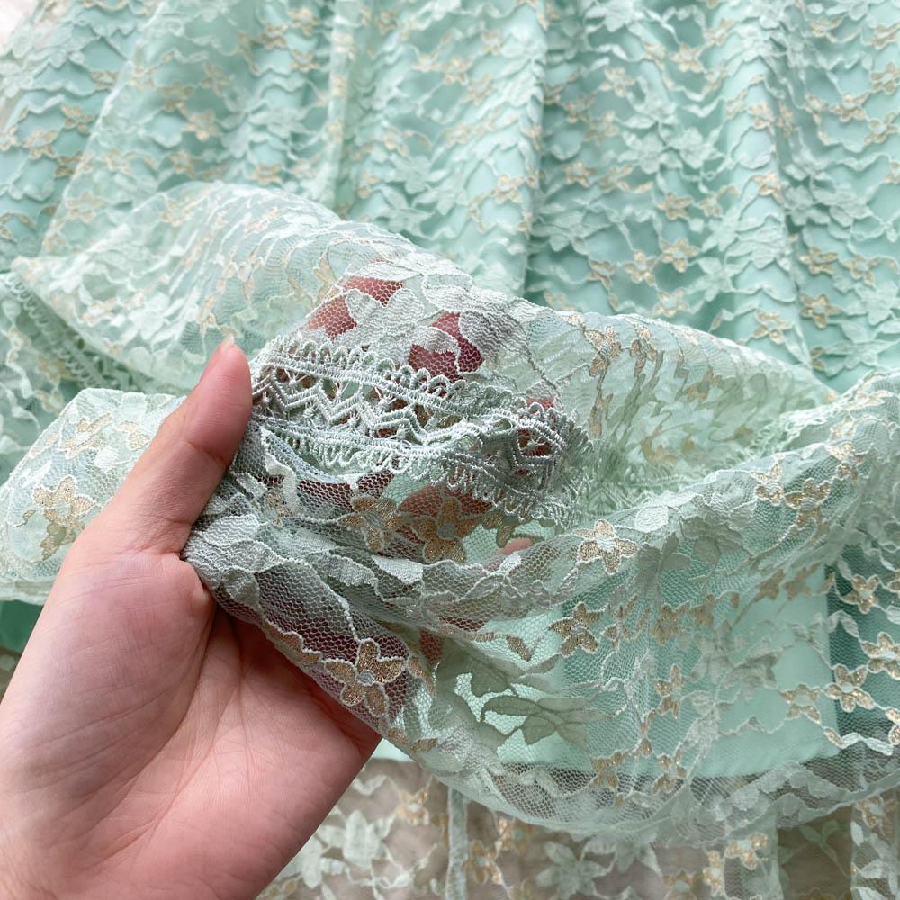 Женское зеленое кружевное вечернее платье с рукавами-крылышками, летние элегантные платья во французском стиле с вырезом и круглым вырезом, женские однотонные повседневные платья до середины икры