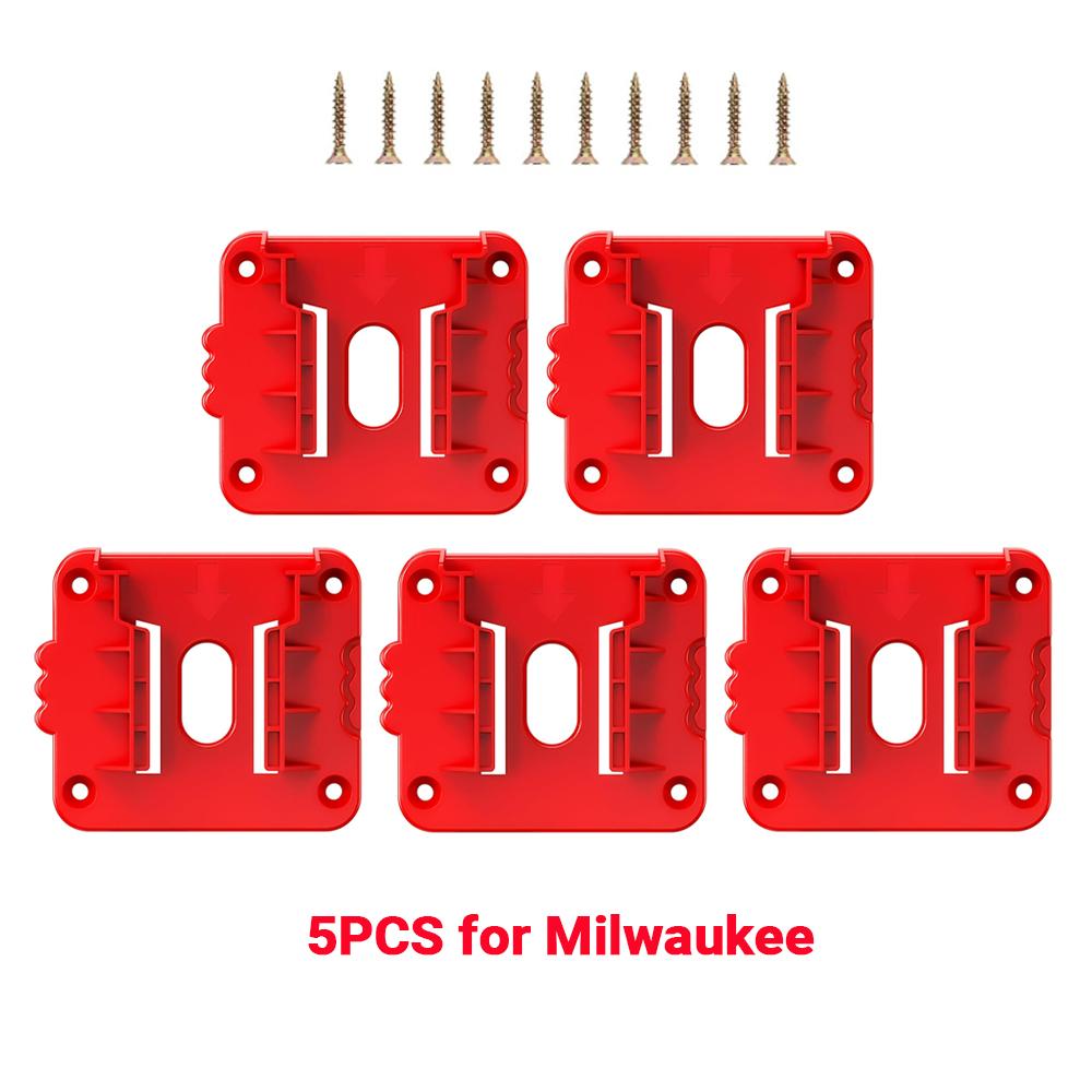 1-10PCS Power Tools Lithium Battery Holder Storage Fixed Bracket Installation Base Rack For Milwaukee For M18 18V Li-ion Battery