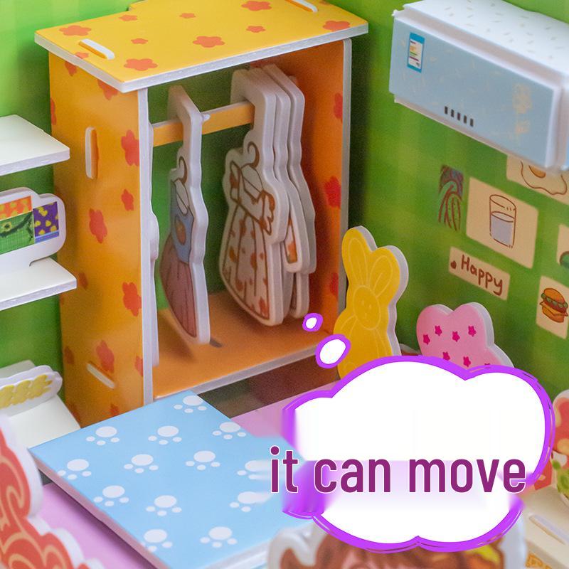 3D стерео-пазл-модель дома - Бумажный DIY-конструктор, развивающая игрушка для творческих детей от 3 до 6 лет