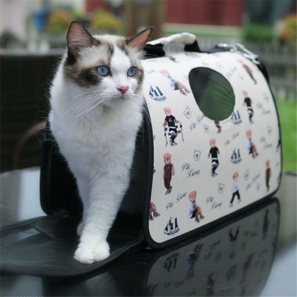 Сумка-переноска для домашних животных, собак и кошек, дорожная сумка первой необходимости, модная складная портативная сумка-14,17 дюйма