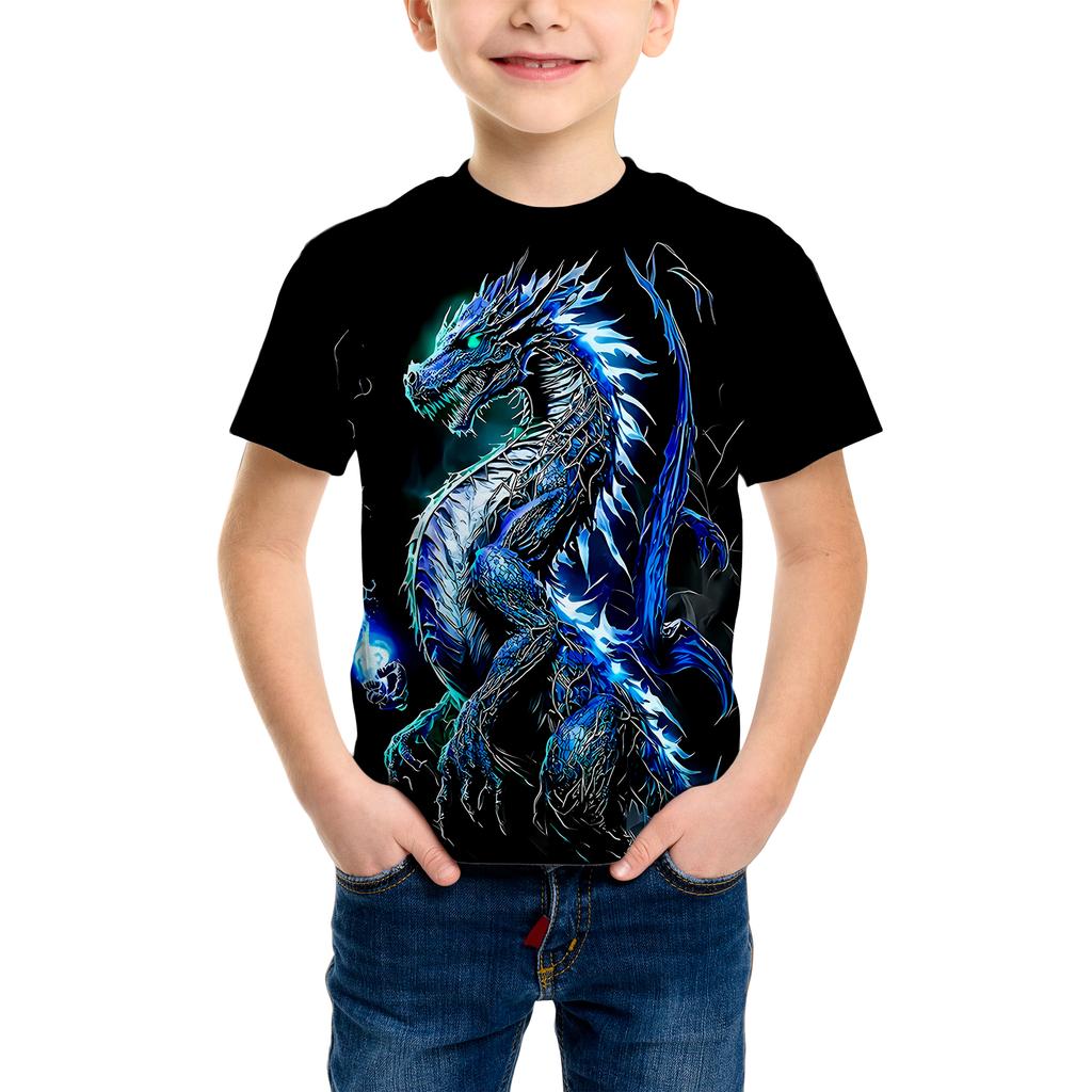 Casual Game Pattern Children's T-Shirt Boy Tops Baby Summer Short Sleeve Clothes Kids 3-14 Years Tees Novelty Children T-Shirt