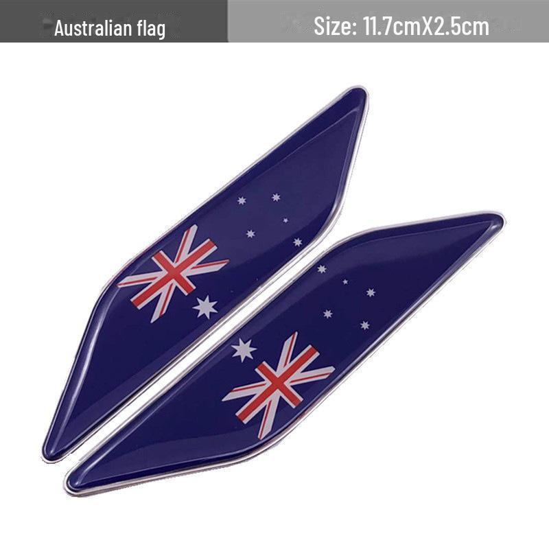 Декоративная металлическая наклейка для крыльев европейского автомобиля - Германия Франция Италия Канада