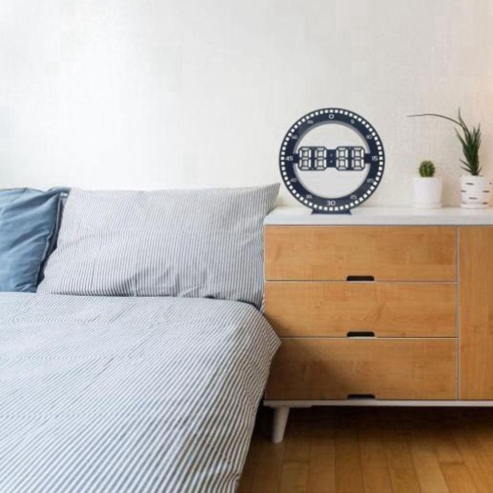 Modern Led Digital Wall Clock Jumping Seconds Portable Silent Electronic Clock Wall Mounted Luminous Wall Clock