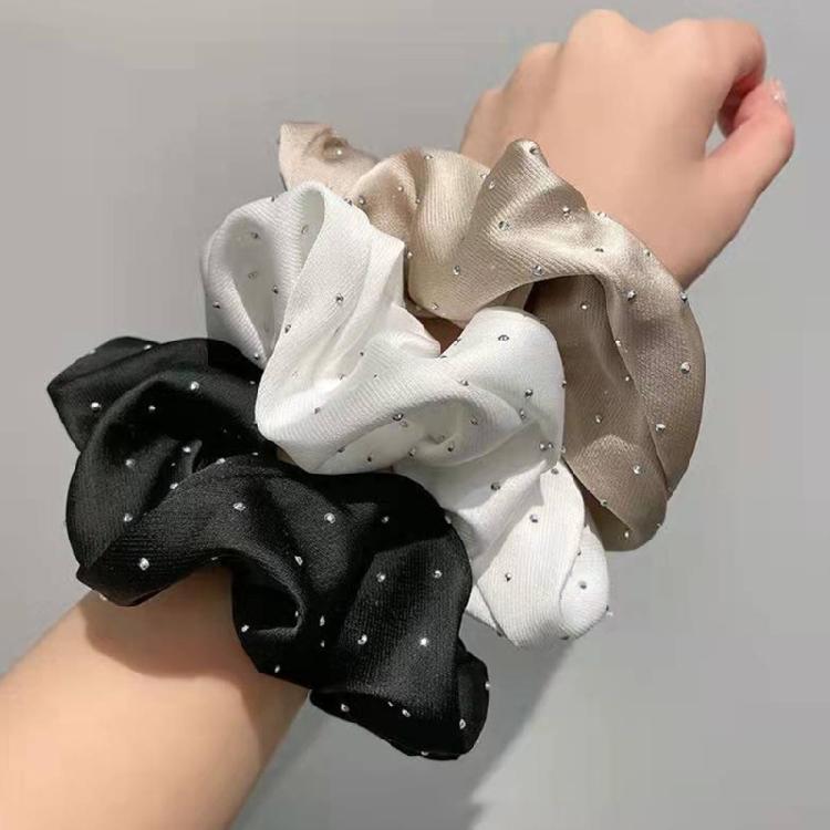 Sparkling Ponytail Holder Soft Textured Scrunchies for Stylish Women Girls Elegant Hair Accessories Hair Styling Tools