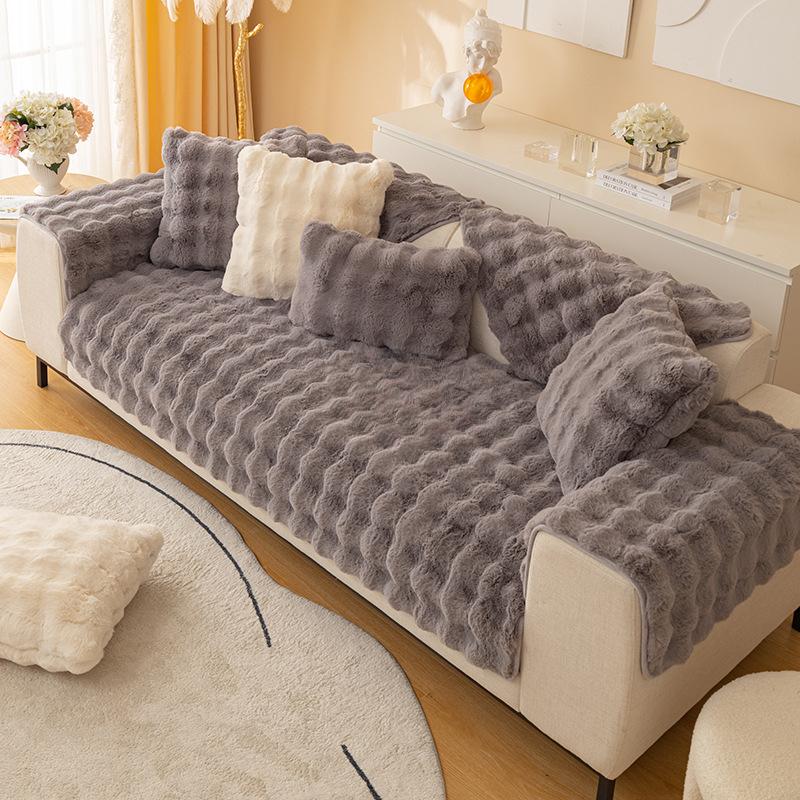 Утолщенная однотонная плюшевая подушка для дивана, зимняя теплая подушка, нескользящая высококачественная роскошная новая спинка, чехол для наложницы Imperial