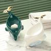 Керамическая мыльница Dolphin, мыльница, набор из 2 предметов, принадлежности для ванной комнаты, аксессуары для украшения дома, держатель для мыла с дренажем
