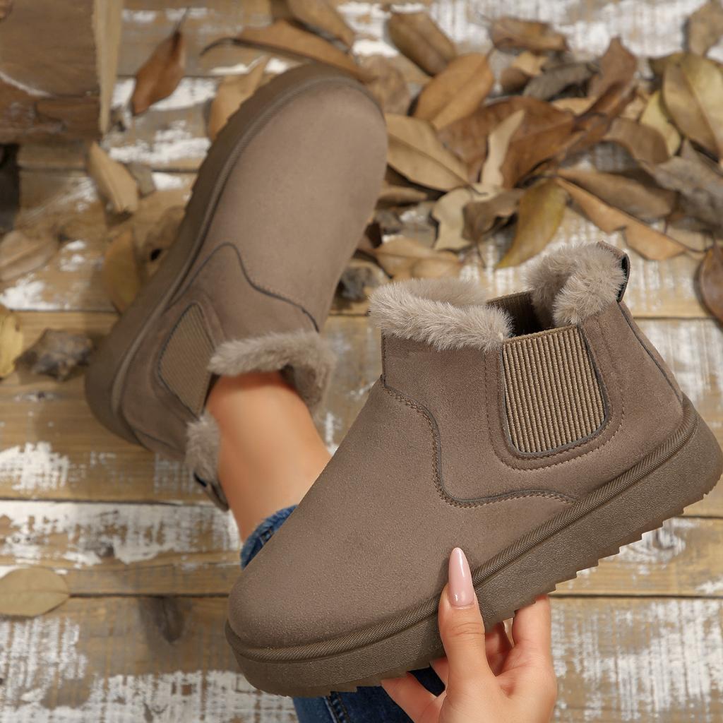 Fashion Winter Women Short Warm Non-slip Flats Platform Snow Boots Casual Designer Shoes New Comfortable Ankle Boots Zapatos De Mujer