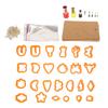 193pcs   Clay Earring Cutters   25 Shapes Clay Cutters for Key Rings Necklaces
